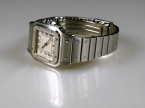 Cartier Santos Galbee, grosses Modell, Stahl/Stahll