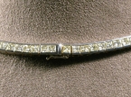 Collier Platin mit 114 Diamanten im Prinzess Cut, 950/- 114 Dia. 31,90 ct