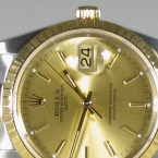 Rolex Oyster Perpetual Date, 34 mm, Stahl/Gelbgold, Zustand: sehr gut