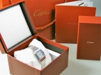 Cartier Santos Galbee, grosses Modell, Stahl/Stahll